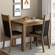 Conjunto Sala de Jantar Madesa Lola - Mesa com Tampo de Madeira e 2 Cadeiras Rustic/Preto - imagem 3