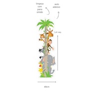 Adesivo Infantil Régua de Crescimento Safari - Tokfix Kids | Decore e Acompanhe o Crescimento com Estilo - imagem 4
