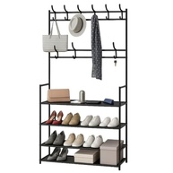 Sapateira Organizadora com Cabideiro Vertical 3 em 1 - 4 Prateleiras + Arara Multiuso para Roupas, Bolsas e Sapatos - imagem 2
