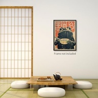 Pôster de Sapo Vintage Japonês com Ramen - Arte de Parede Engraçada 30x40cm - imagem 3
