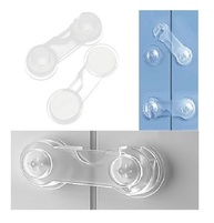 Kit 6 Travas de Segurança Transparentes para Portas, Gavetas e Geladeiras com Adesivo 3M - imagem 3