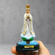 Imagem Nossa Senhora de Fátima em Resina 12 cm - Peça Religiosa com Detalhes Artesanais - imagem 5