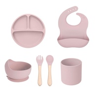 Conjunto de Pratos em Silicone para Crianças - Com Ventosa, Babador e Talheres Macios - Seguro e Divertido - imagem 1