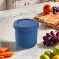 Recipientes Redondos de Silicone 240ml com Tampa - Alimentos, Bebês e Viagens (Azul) - imagem 4