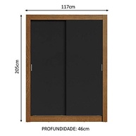 Guarda-Roupa Solteiro Dallas 2P com 2 Gavetas - Organize seu Espaço com Estilo - imagem 3