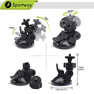 Sportway S30: Suporte de Sucção Universal para Dash Cam com 10 Juntas - Compatível com REXING, GoPro e Mais! - imagem 3
