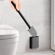 Escova de Vaso Sanitário com Suporte em Silicone Flexível - Design Inovador e Compacto - imagem 1
