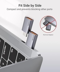 Syntech Adaptador USB C para USB (pacote com 2), 10 Gbps USB3.2 Geração 2 cabe lado a lado, adaptador tipo C macho para fêmea A 3.2 compatível com dispositivos iPhone 17 16 Pro Max/iPad/iMac/MacBook - imagem 4