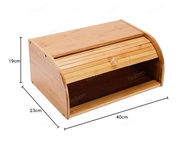 Porta Pães com Tampa Retrátil em Bambu Ecológico - Estilo Mimo Style, Bege - imagem 4