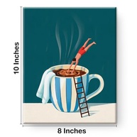 Coffee Wall Art Decor - Pôster Moderno em Tela para Cozinha com Moldura | 20x25cm - imagem 3