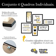 Conjunto com 6 Quadros Decorativos com Moldura - Tema Praia, Mar, Kombi e Coqueiro para Decoração de Casa de Praia - imagem 5