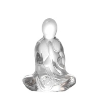 Estátua de Buda Zen em Vidro Transparente - Decoração de Mesa com Estilo e Serenidade - imagem 1