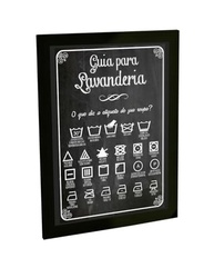 Quadro Decorativo A3 Lavanderia Estilo Retrô - Moldura com Grampos Flexíveis para Fácil Troca de Arte - imagem 2