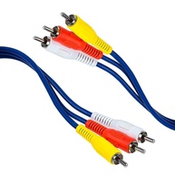 Cabo RCA Azul 1.5m 3+3: Conecte sua TV, DVD e Áudio com Qualidade! - imagem 1