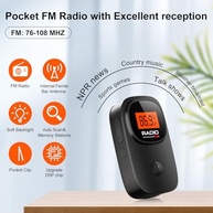 Mini Rádio FM Portátil de Bolso com Clipe: Recepção Cristalina e Design Ultra Leve - imagem 3