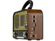 Rádio Retro Bluetooth FM/AM MP3 com USB, SD Card e Relógio - Estilo Vintage e Tecnologia Moderna - imagem 2