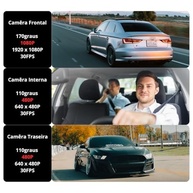 Câmera Veicular Tripla 3 Lentes Full HD 1080p: Segurança Total com Visão Noturna e Tela LCD - imagem 4