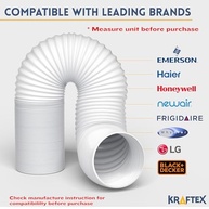 Mangueira de ar condicionado. Ventilação de exaustão portátil com 15 cm de diâmetro, rosca anti-horário e comprimento de até 203 cm. Compatível com LG, Delonghi e muitos outros condicionadores de ar - imagem 3