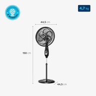 Ventilador Coluna Mondial 30cm 6 Pás 220V - Potência e Silêncio com Design Moderno - imagem 3
