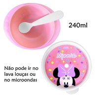 Tigela com Ventosa Decorada Minnie Baby - Segura e Divertida para Refeições - imagem 3