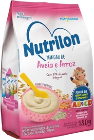 Nutrilon Mingau Aveia E Arroz 180G - Com 39% De Aveia Integral Fonte De Ferro Zinco E Vitaminas - imagem 1