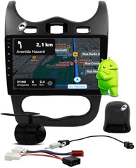 Multimídia 10" Android para Sandero/Logan (2012-2014): Comando Volante, Android Auto & CarPlay + Câmera de Ré - imagem 2