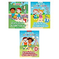 Combo Caminhos da Alfabetização: Kit com 3 Cartilhas para Aprender Brincando - imagem 1