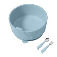 Combo Tigela e Talher Silicone Azul HOMELIFE NT-27 - Seguro, Livre de BPA, Ideal para Bebês - imagem 2