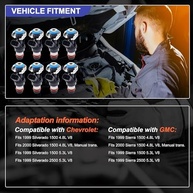 Kit 8 Injetores de Combustível HiSport para Chevrolet/GMC Trucks 4.8L/5.3L V8 (1999-2000) - Peça de Reposição OE 17113582 - imagem 3