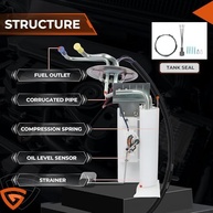 Bomba de Combustível Elétrica Módulo Completo para Ford F Super Duty 1992-1996 (Substitui E2059M) - imagem 5