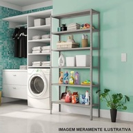 Estante de Aço Industrial 6 Bandejas 190x90x27cm - Organização Moderna para Casa e Comércio - imagem 4