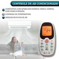 Controle Remoto Universal para Ar Condicionado KOMECO MIDEA COMFEE com Visor Luminoso e Pilhas Inclusas - imagem 4