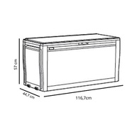 Keter Baú Comfy Deck Box 270L - Organizador Resistente com Rodas e Tampa Reforçada - imagem 4