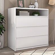 Cômoda 3 Gavetas Branca MDF Gales – Organização com Estilo - imagem 1