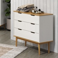 Cômoda 3 Gavetas Nórdica: Madeira Maciça e Design! - imagem 1