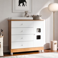 Cômoda de Bebê Life 4 Gavetas com Janela: Organize o Quarto com Estilo - imagem 1