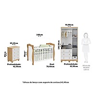 Quarto de Bebê Nina: Berço, Guarda-Roupa e Cômoda - imagem 2