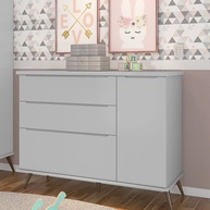 Cômoda Infantil Cinza Melinda: Organize com Estilo! - imagem 1