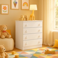 Cômoda Infantil Doce Sonho: 4 Gavetas com Design Encantador - imagem 1