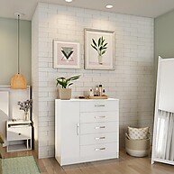 Cômoda Netuno Branca: Organize Seu Quarto! - imagem 1