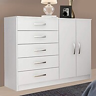 Cômoda Noruega 2 Portas e 5 Gavetas: Organize com Estilo! - imagem 1