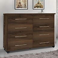 Cômoda Quarto Jade com 8 Gavetas e Rodízios - imagem 1