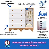 Quarto de Bebê Completo: Guarda Roupa + Cômoda! - imagem 2