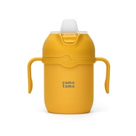 Copo Infantil Comotomo 236ml com Canudo e Bico Silicone - Amarelo - imagem 1