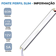 Fonte Chaveada 60W Slim: Energia Eficiente e Compacta - imagem 2