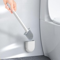 Escova de Vaso Sanitário com Suporte Silicone Flexível - Limpeza Profunda e Compacta - imagem 2