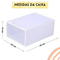 Kit 6 Caixas Organizadoras Empilháveis para Sapatos - Transparente e Compacto - imagem 2