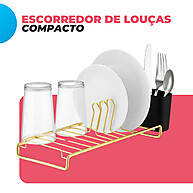 Escorredor de Louças Dourado: Slim & Compacto - imagem 2
