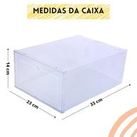 Kit 10 Caixas Organizadoras Transparentes para Sapatos - Empilháveis e Compactos - imagem 2