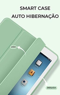Capa Ipad 7ª, 8ª e 9ª Geração 10.2″ WB - Premium Slim Antichoque com Compart. Para Pencil - Verde Menta - imagem 4